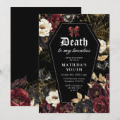 Invitation d'anniversaire gothique 30 ans "Mort à (Devant / Derrière)