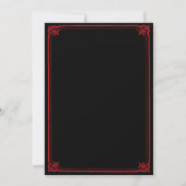 Invitation d'anniversaire gothique Château Vampire (Dos)
