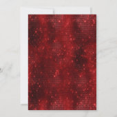 Invitation d'anniversaire gothique rouge foncé (Dos)