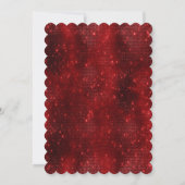Invitation d'anniversaire gothique rouge foncé (Dos)