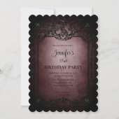 Invitation d'anniversaire gothique sombre (Devant)