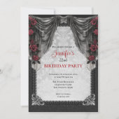 Invitation d'anniversaire gothique sombre (Devant)