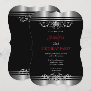 Invitation d'anniversaire gothique sombre