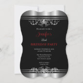 Invitation d'anniversaire gothique sombre (Devant)