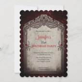 Invitation d'anniversaire gothique sombre (Devant)