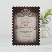 Invitation d'anniversaire gothique sombre (Debout devant)