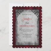 Invitation d'anniversaire gothique sombre (Devant)