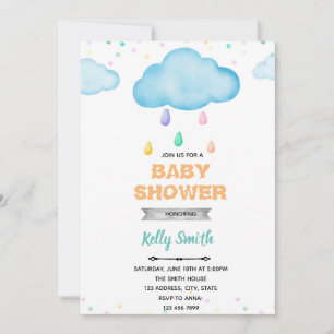Invitation d'anniversaire goutte de pluie