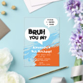 Invitation d'anniversaire Graffiti Orange Bleu Dis (Insitu (Mariage))