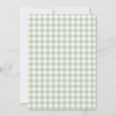 Invitation d'anniversaire Green Gingham Two Silly (Dos)