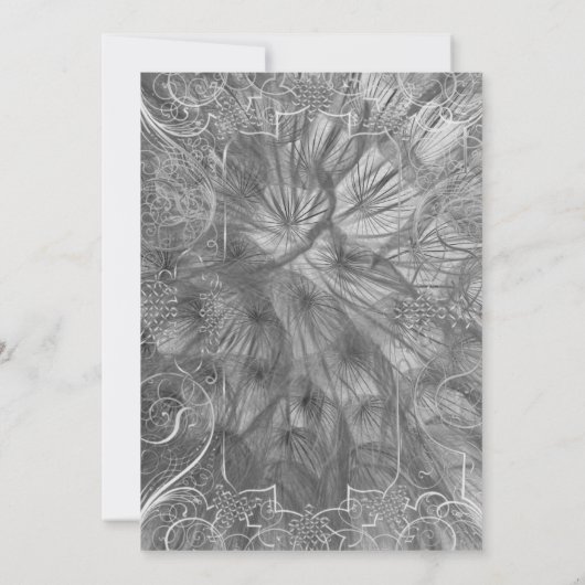 Invitation d'anniversaire Grey Glitzy (Dos)