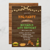 Invitation d'anniversaire grill and chill bbq (Devant / Derrière)