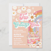 Invitation d'anniversaire Groovy Daisy Rainbow (Devant)