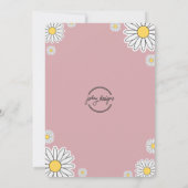 Invitation d'anniversaire Groovy Hippy Sun & Daisy (Dos)