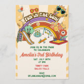 Invitation d'anniversaire Groovy Playground (Devant)