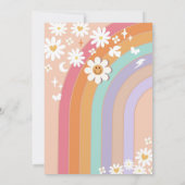 Invitation d'anniversaire Groovy Rainbow Daisy (Dos)