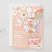 Invitation d'anniversaire Groovy Rainbow Daisy (Devant)