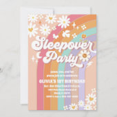 Invitation d'anniversaire Groovy Rainbow Pyjama Pa (Devant)
