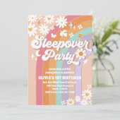 Invitation d'anniversaire Groovy Rainbow Pyjama Pa (Debout devant)