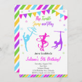 Invitation d'anniversaire Gymnaste (Devant / Derrière)