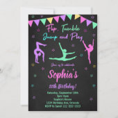 Invitation d'anniversaire Gymnaste (Devant)