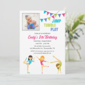 Invitation d'anniversaire Gymnastic pour fille (Debout devant)