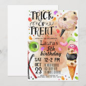 Invitation d'anniversaire Halloween (Devant / Derrière)