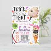 Invitation d'anniversaire Halloween (Debout devant)