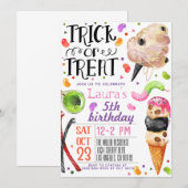 Invitation d'anniversaire Halloween (Devant / Derrière)