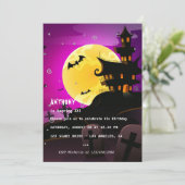 Invitation d'anniversaire Halloween (Debout devant)