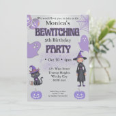 Invitation d'anniversaire Halloween (Debout devant)