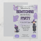 Invitation d'anniversaire Halloween (Devant / Derrière)
