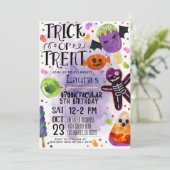 Invitation d'anniversaire Halloween (Debout devant)