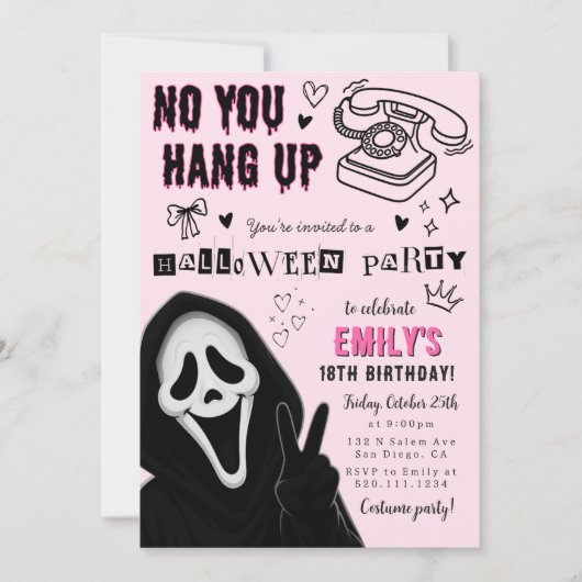 Invitation d'anniversaire Halloween (Devant)
