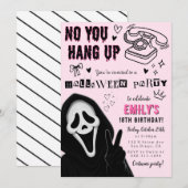 Invitation d'anniversaire Halloween (Devant / Derrière)