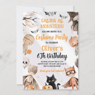 Invitation d'anniversaire Halloween