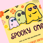 Invitation d'anniversaire Halloween 1 an fantôme e
