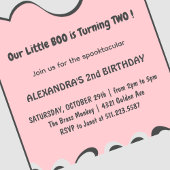 Invitation d'anniversaire Halloween 2 ans Ghost Li