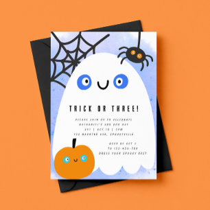 Invitation d'anniversaire Halloween 3 ans 'TRICK O