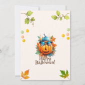 Invitation d'anniversaire Halloween Automne Citrou (Dos)
