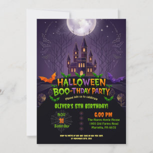 Invitation d'anniversaire Halloween Citrouille Mig