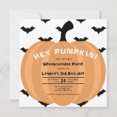 Invitation d'anniversaire Halloween Citrouille Mod (Devant)