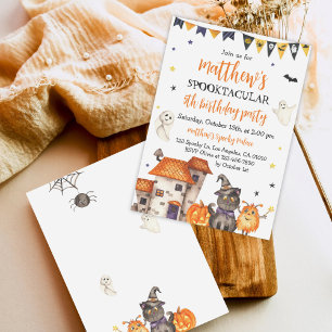 Invitation d'anniversaire Halloween Costume Éffray