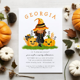 Invitation d'anniversaire Halloween de la petite s