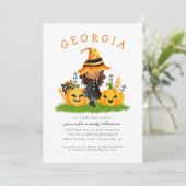 Invitation d'anniversaire Halloween de la petite s (Debout devant)