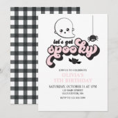 Invitation d'anniversaire Halloween Effrayant (Devant / Derrière)