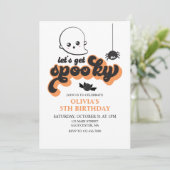 Invitation d'anniversaire Halloween Effrayant (Debout devant)