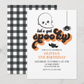Invitation d'anniversaire Halloween Effrayant (Devant / Derrière)