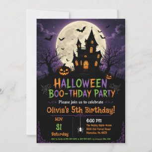 Invitation d'anniversaire Halloween effrayante