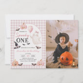 Invitation d'anniversaire Halloween Fantôme Effray (Devant)